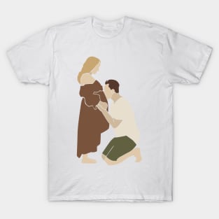 Abstract pregnant vector couple silhouette Illustration T-Shirt